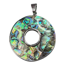 Stunning abalone mother of pearl pendant, sterling silver, SKU#M888
