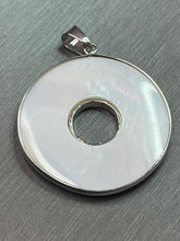 Stunning abalone mother of pearl pendant, sterling silver, SKU#M888