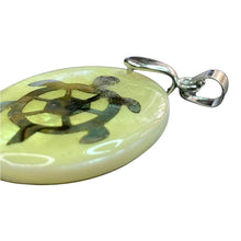 Turtle abalone mother of pearl, Sterling silver pendant, SKU# M894