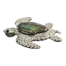 Stunning turtle abalone mother of pearl pendant, Sterling silver, SKU#M8889