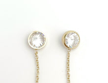 6.0mm Cubic Zirconia Bezel Chain Drop