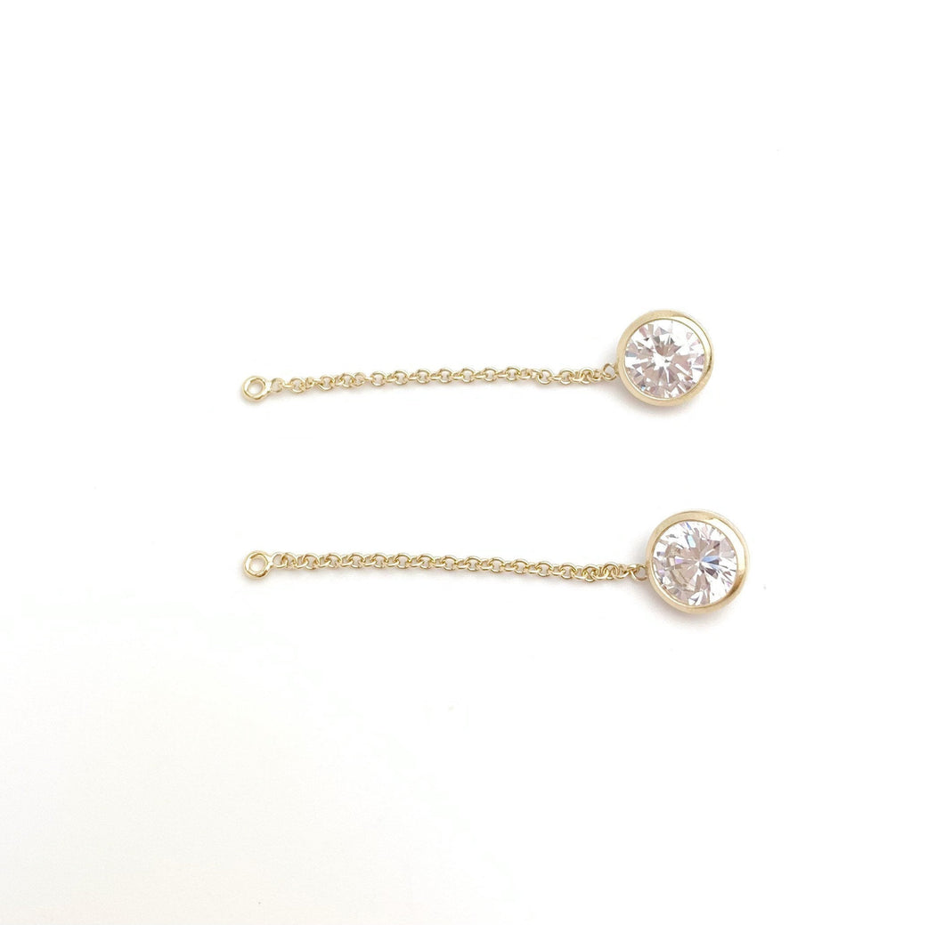 6.0mm Cubic Zirconia Bezel Chain Drop