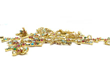 Gold Plated Letter With Rhinestones, Sku#M1295