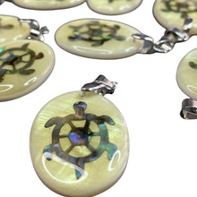 Turtle abalone mother of pearl, Sterling silver pendant, SKU# M894