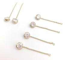 6.0mm Cubic Zirconia Bezel Chain Drop