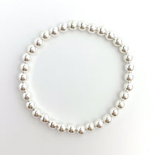 Sterling Silver Beaded Stretchy Bracelet