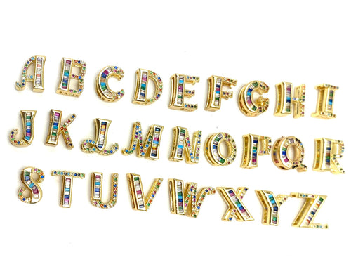 Gold Plated Letter/Initial Charm, Sku#M1290