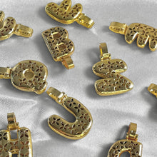 Stunning gold plated bubble letter pendants, SKU# M343