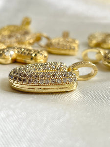 Stunning gold plated bubble letter pendants, SKU# M343