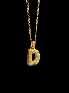 Stunning gold plated bubble letter pendants, SKU# M343