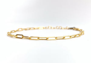 14k Gold Filled Paperclip Chain Bracelet