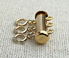 14k GF 3 Row Layered Necklace Clasp