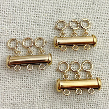 14k GF 3 Row Layered Necklace Clasp