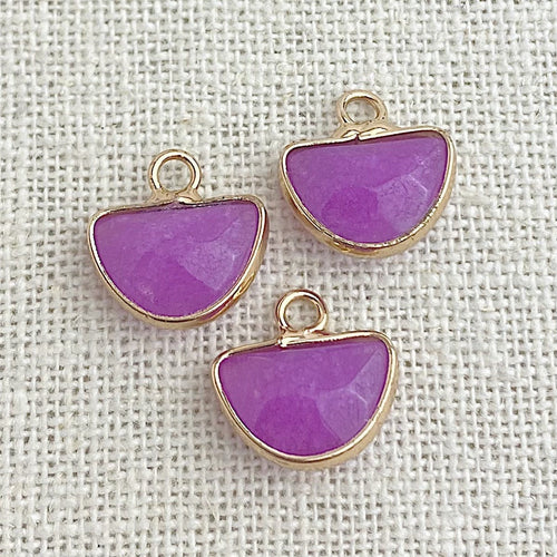 Agate Gold Plated Charm