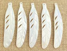 Mother of Pearl Feather Charm Sku#M123