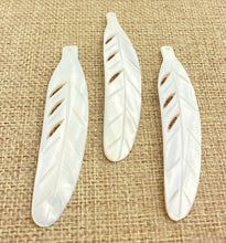 Mother of Pearl Feather Charm Sku#M123