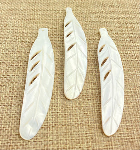 Mother of Pearl Feather Charm Sku#M123