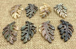 Mother of Pearl Leaf Charm