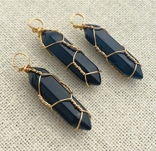 Wire Wrapped Onyx Pendant