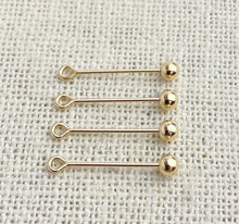Gold Filled Threaded Ball Eyepin 22ga (.64x15mm)