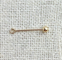 Gold Filled Threaded Ball Eyepin 22ga (.64x15mm)