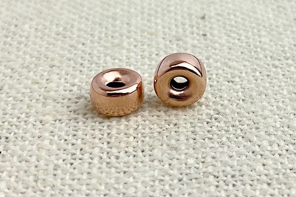 Rose Gold Filled Rondelle 6.0x3.4mm w/1.5mm Hole