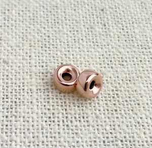 Rose Gold Filled Rondelle 6.0x3.4mm w/1.5mm Hole