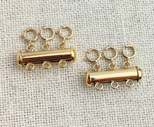 14k GF 3 Row Layered Necklace Clasp
