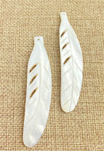 Mother of Pearl Feather Charm Sku#M123