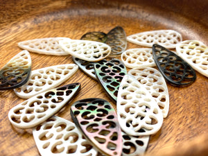 Mother Of Pearl Tear Drop, White MOP, Tahitian MOP, Sku#M2070 & M2071