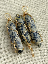 Wire Wrapped Dotted Stone Pendant