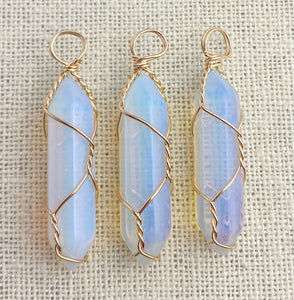 Wire Wrapped Opal Pendant