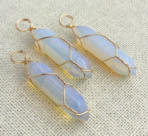 Wire Wrapped Opal Pendant