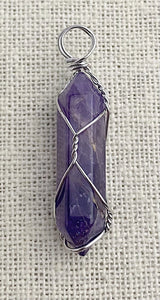 Wire Wrapped Amethyst Pendant