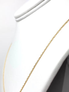 14K Gold Filled 22” 1.2mm Rope Chain, Sku#S009R/22