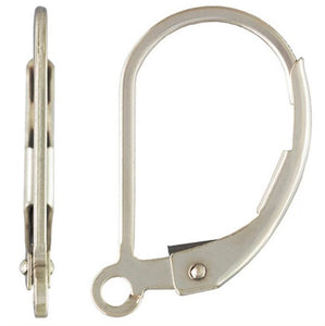 Sterling Silver Plain Leverback w/Ring AT, Sku#5007050