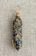 Wire Wrapped Dotted Stone Pendant