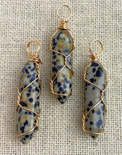 Wire Wrapped Dotted Stone Pendant