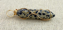 Wire Wrapped Dotted Stone Pendant