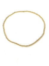 14KGF 7.5" 2.0mm Beaded Stretchy Bracelet, Sku#4014720E75L