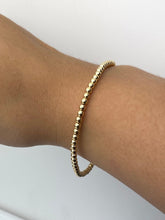 14KGF 7.5" 3.0mm Beaded Stretchy Bracelet, Sku#4014730E75L
