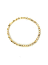 14KGF 7.5" 4.0mm Beaded Stretchy Bracelet, Sku#4014740E75L