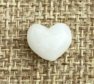 White Quartz Heart Charm