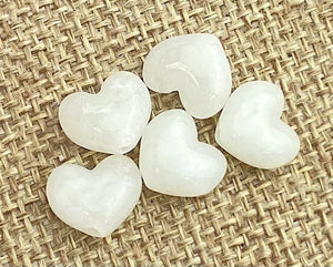 White Quartz Heart Charm