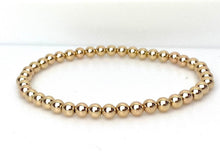 14KGF 75" 5.0mm Beaded Stretchy Bracelet, Sku#4014750E75L