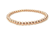 14KRGF 8.0" 5.0mm Beaded Stretchy Bracelet, Sku#4814750E80L