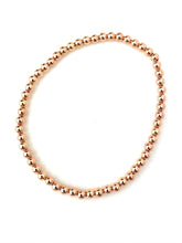 14KRGF 8.0" 4.0mm Beaded Stretchy Bracelet, Sku#4814740E80L