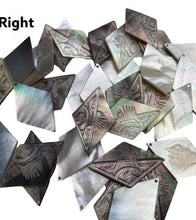 Carved Diamond Mother Of Pearl Shell, Sku#M2305