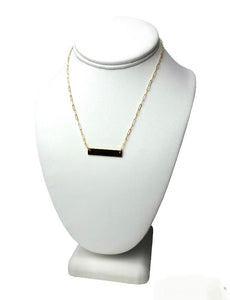 16” 14K Gold Filled Paperclip Chain Bar Necklace w/ 2” Extender, Sku#401890116LX
