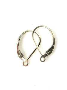 Sterling Silver Plain Leverback w/Ring AT, Sku#5007050